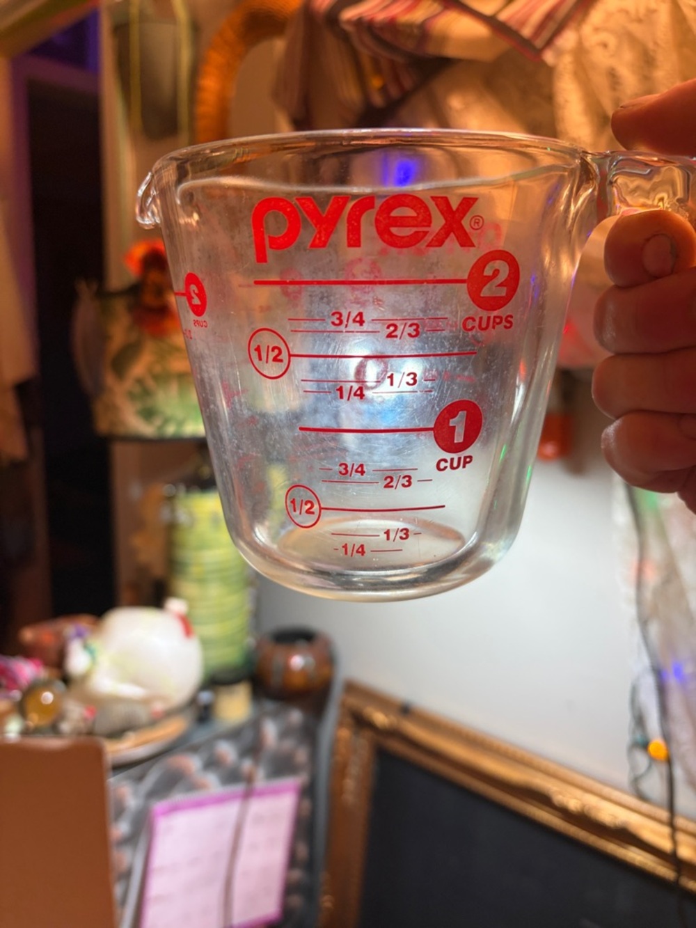 Vintage PYREX Measuring Cup Set (2) - 1 Cup & 2 Cup - USA Borosilicate Glass - Picture 7 of 13